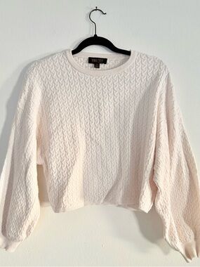 Truth Cream Cable Knit Cropped Sweater